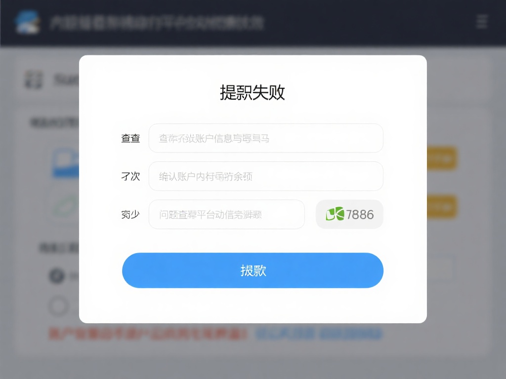 提现失败：如果提现失败，首先检查账户信息是否填写正